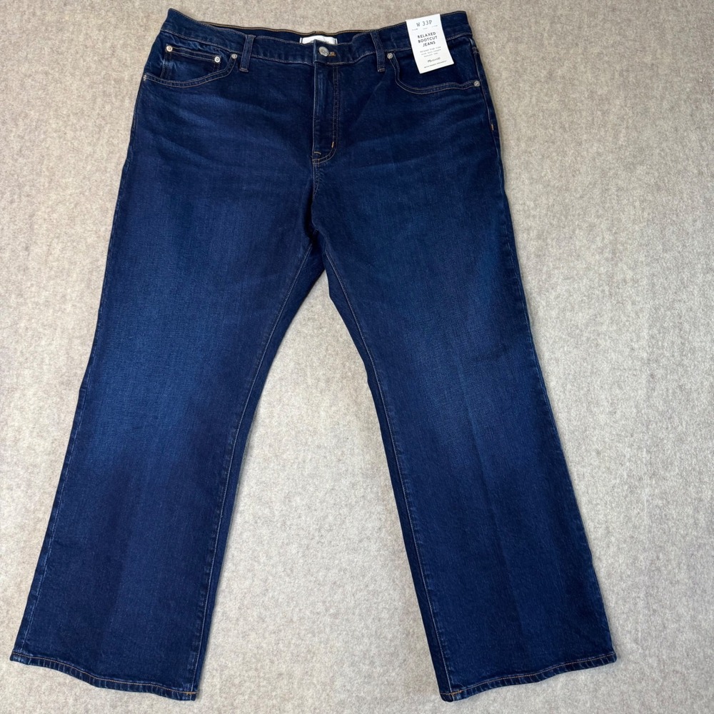 Madewell Relaxed Bootcut Jeans Womens 33P Blue High Rise Magic Pockets NWT